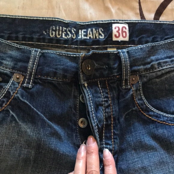 Men’s Guess Low Rise Straight Leg Jeans - Picture 4 of 7